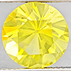 Natural Yellow Lemon Quartz 4.78 Ct. Round Diamond Cut 11.2 Mm Gemstone From Brazil
