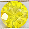 Natural Yellow Lemon Quartz 3.51 Ct. Round Diamond Cut 10.2 Mm Gemstone From Brazil