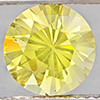 Natural Yellow Lemon Quartz 1.84 Ct. Round Diamond Cut 8.1 Mm Gemstone From Brazil