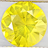 Natural Yellow Lemon Quartz 3.24 Ct. Round Diamond Cut 10.2 Mm Gemstone From Brazil
