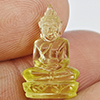 Natural Yellow Quartz 4.20 Ct. Buddha Carving Cut 16.8 x 10 Mm Gemstone from Brazil