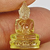 Natural Yellow Quartz 5.25 Ct. Buddha Carving Cut 17.3 x 11.2 Mm Gemstone from Brazil