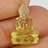 Natural Yellow Quartz 4.95 Ct. Buddha Carving Cut 16.8 x 11 Mm Gemstone from Brazil