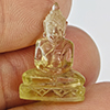 Natural Yellow Quartz 7.46 Ct. Buddha Carving Cut 19.2 x 13.3 Mm Gemstone from Brazil