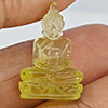 Natural Yellow Quartz 10.49 Ct. Buddha Carving Cut 21 x 14.2 Mm Gemstone from Brazil
