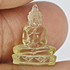 Natural Yellow Quartz 5.48 Ct. Buddha Carving Cut  17 x 12.5 Mm Gemstone from Brazil