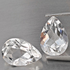 Natural White Quartz 3.98 Ct. 2 Pcs Pear Shape 10.2 x 7.2 Mm Gemstone from Brazil