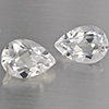 Natural White Quartz 3.67 Ct. 2 Pcs Pear Shape 10 x 7.2 Mm Gemstone from Brazil