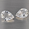 Natural White Quartz 3.15 Ct. 2 Pcs Pear Shape 9.8 x 7.3 Mm Gemstone from Brazil