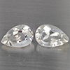 Natural White Quartz 2.71 Ct. 2 Pcs Pear Shape 9.2 x 6.2 Mm Gemstone from Brazil