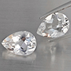 Natural White Quartz 3.41 Ct. 2 Pcs Pear Shape 10.2 x 7.3 Mm Gemstone from Brazil