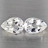 Natural White Quartz 3.86 Ct. 2 Pcs Pear Shape 9.9 x 7 Mm Gemstone from Brazil