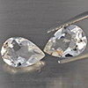 Natural White Quartz 3.01 Ct. 2 Pcs Pear Shape 10.1 x 7.2 Mm Gemstone from Brazil
