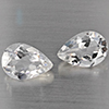 Natural White Quartz 3.43 Ct. 2 Pcs Pear Shape 10 x 7.2 Mm Gemstone from Brazil