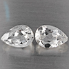 Natural White Quartz Gemstones 2.68 Ct. 2 Pcs. Pear Shape 9 x 6.2 Mm. Natural White Quartz Gemstones 2.68 Ct. 2 Pcs. Pear Shape 9 x 6.2 Mm.