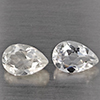 Natural White Quartz Gemstones 2.14 Ct. 2 Pcs. Pear Shape 8.9 x 6.2 Mm. Natural White Quartz Gemstones 2.14 Ct. 2 Pcs. Pear Shape 8.9 x 6.2 Mm.