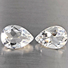 Natural White Quartz Gemstones 3.57 Ct. 2 Pcs. Pear Shape 10.3 x 7.3 Mm. Natural White Quartz Gemstones 3.57 Ct. 2 Pcs. Pear Shape 10.3 x 7.3 Mm.
