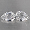 Natural White Quartz Gemstones 3.34 Ct. 2 Pcs. Pear Shape 9.8 x 7 Mm. Natural White Quartz Gemstones 3.34 Ct. 2 Pcs. Pear Shape 9.8 x 7 Mm.