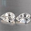 Natural White Quartz Gemstones 3.72 Ct. 2 Pcs. Pear Shape 10.1 x 7.2 Mm. Natural White Quartz Gemstones 3.72 Ct. 2 Pcs. Pear Shape 10.1 x 7.2 Mm.