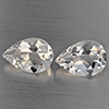 Natural White Quartz Gemstones 3.77 Ct. 2 Pcs. Pear Shape 10.1 x 7.2 Mm. Natural White Quartz Gemstones 3.77 Ct. 2 Pcs. Pear Shape 10.1 x 7.2 Mm.