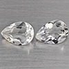 Natural White Quartz 3.18 Ct. 2 Pcs Pear Shape 10 x 7.2 Mm Gemstone from Brazil