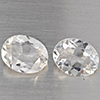 Natural White Quartz 1.98 Ct. 2 Pcs Oval Shape 9.1 x 7.2 Mm Gemstone from Brazil