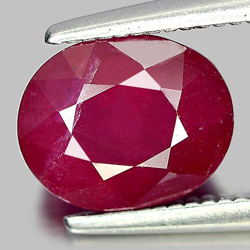 2.22 Ct. Oval Shape Natural Gemstone Purplish Red Ruby Madagascar