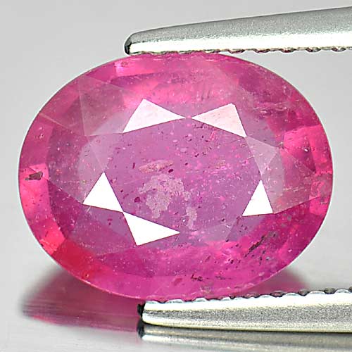 3.05 Ct. Good Color Oval Natural Gem Purplish Pink Ruby Mozambique