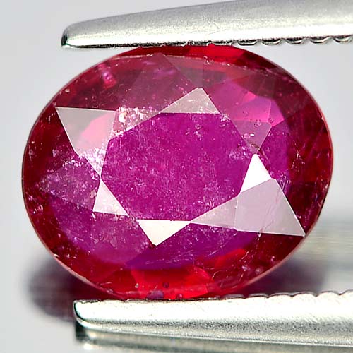 1.22 Ct. Oval Shape Natural Gem Purplish Red Ruby Mozambique