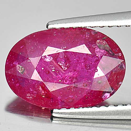 3.28 Ct. Oval Shape Natural Gem Purplish Red Ruby Mozambique