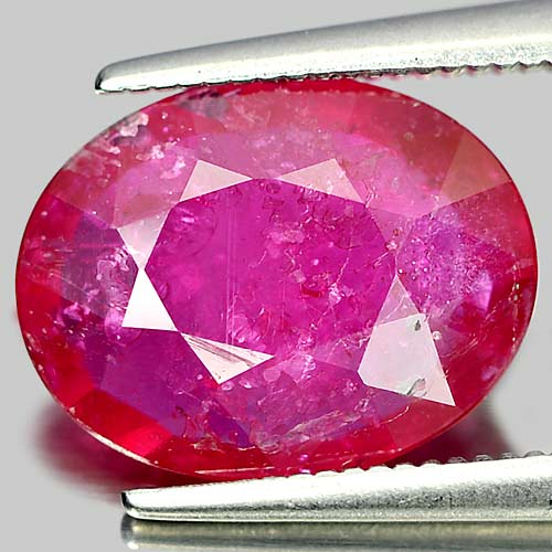 3.69 Ct. Good Color Oval Natural Gem Purplish Pink Ruby Mozambique