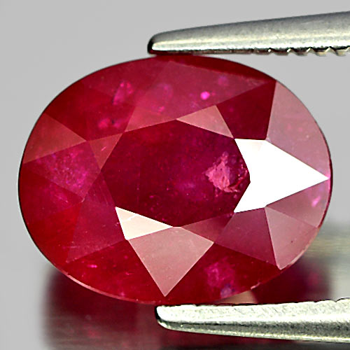 3.08 Ct. Oval Shape Natural Gem Purplish Red Ruby Mozambique