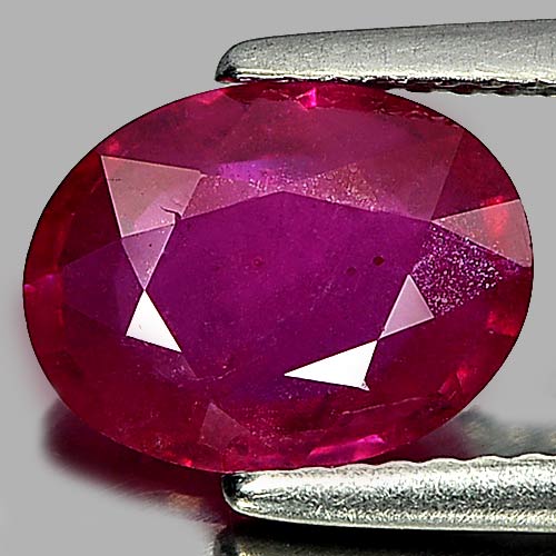 2.64 Ct. Oval Natural Purplish Red Ruby Mozambique Gem
