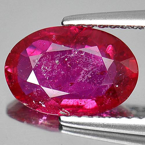 2.14 Ct. Oval Natural Purplish Red Ruby Mozambique Gem