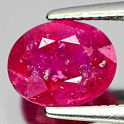 1.41 Ct. Oval Natural Gem Purplish Red Ruby Mozambique