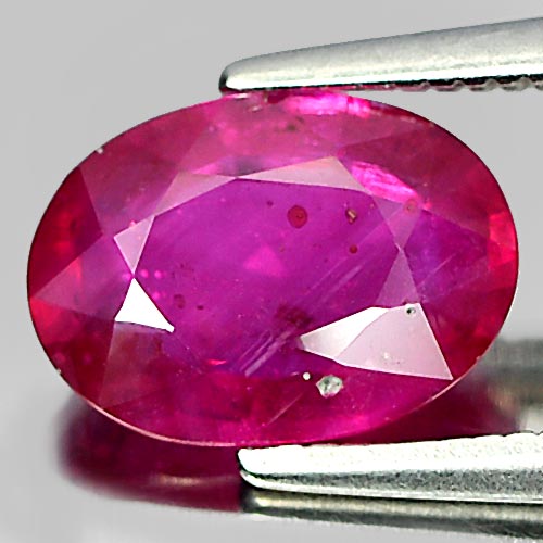 1.95 Ct. Oval Natural Gem Purplish Red Ruby Mozambique