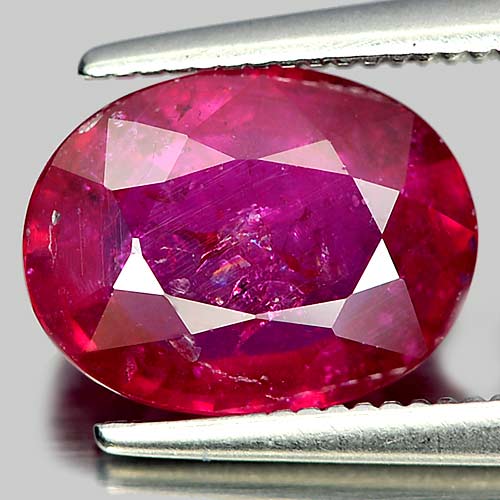 3.11 Ct. Oval Natural Gem Purplish Red Ruby Mozambique
