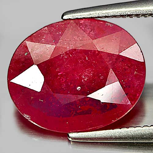 3.83 Ct. Oval Natural Gem Pinkish Red Ruby From Mozambique