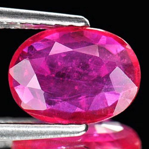1.36 Ct. Oval Natural Gem Purplish Pink Ruby From Mozambique