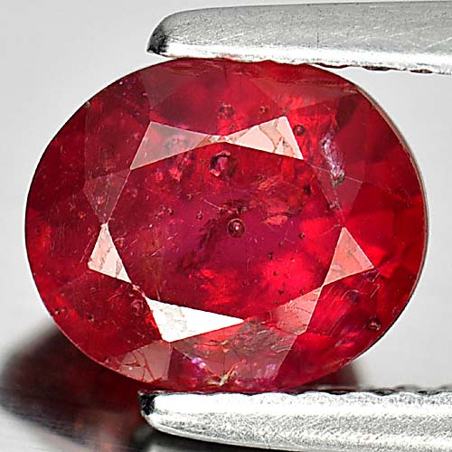 2.47 Ct. Oval Natural Gem Pinkish Red Ruby Mozambique