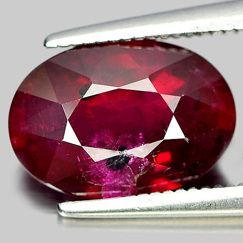 3.50 Ct. Oval Shape Natural Gem Purplish Red Ruby Mozambique