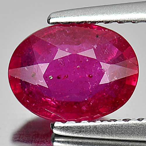 1.43 Ct. Oval Natural Gem Purplish Pink Ruby From Mozambique