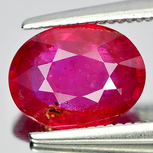 2.31 Ct. Oval Natural Gem Purplish Red Ruby Mozambique