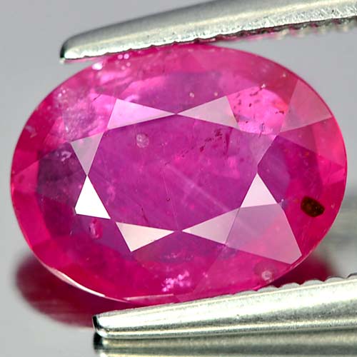 1.83 Ct. Oval Natural Gem Purplish Pink Ruby From Mozambique