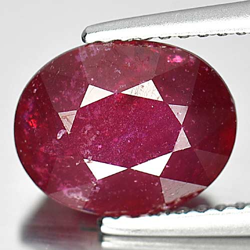 3.57 Ct. Attractive Gem Natural Purplish Red Ruby Oval Shape