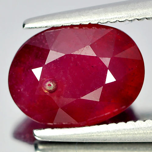 2.77 Ct. Oval Natural Gem Purplish Red Ruby From Madagascar