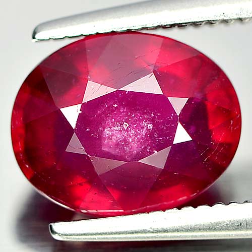 3.12 Ct. Oval Shape Natural Gem Purplish Red Ruby From Madagascar