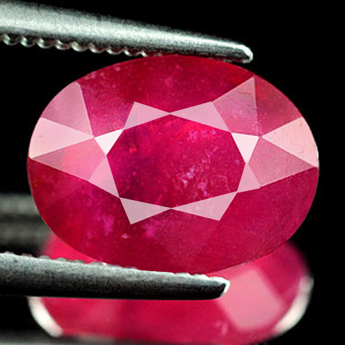 3.65 Ct. Oval Shape Natural Purplish Red Ruby Gems Mozambique