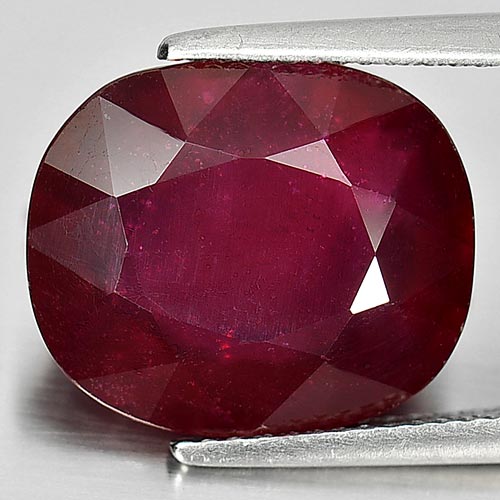 12.67 Ct. Cushion Shape Natural GemstonePieon Blood Red Ruby From Madagascar