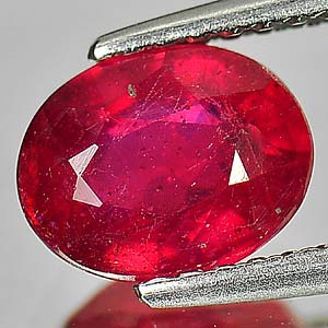1.77 Ct. Seductive Oval Shape Natural Gemstone Purplish Red Ruby